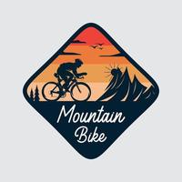 Mountainbike freie Fahrt bergab vektor