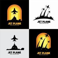 Set von Jet-Flugzeug-Logo vektor