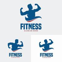 fitness gym logotyp formgivningsmall vektor