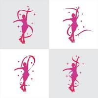 Eiskunstlauf-Logo für Frauen vektor