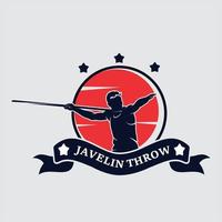 Javelin-Sport-Logo-Design-Vorlage vektor