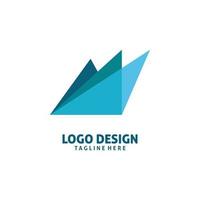 blå triangel grupp rörelse logotyp design vektor