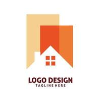 hus verklig egendom logotyp design vektor