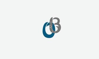 alphabet buchstaben initialen monogramm logo ob, bo, o und b vektor