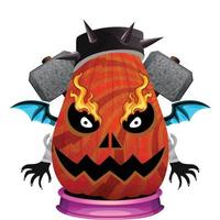 kuslig fest halloween pumpa huvud vektor