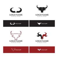 Bull Horn Logo und Symbol Vorlage Symbole App vektor