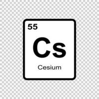 kemisk element casium . vektor illustration