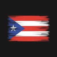 puerto-rico-flaggenpinsel. Nationalflagge vektor