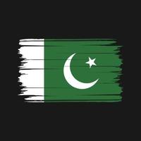 pakistan flagga borste vektor. National flagga vektor