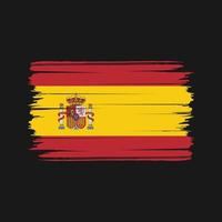 Spanien flagga borste vektor. National flagga vektor