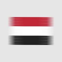 Jemen-Flaggenvektor. Nationalflagge vektor