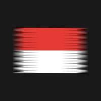 indonesien oder monaco flaggenvektor. Nationalflagge vektor