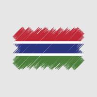 Bürste mit Gambia-Flagge. Nationalflagge vektor