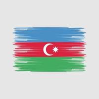 azerbajdzjans flagga borste. National flagga vektor