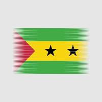 sao Tome och Principe flaggvektor. National flagga vektor