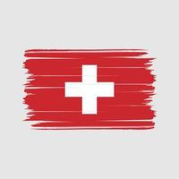 schweiz flagga borste vektor. National flagga vektor