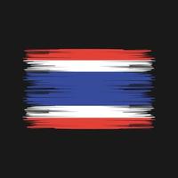 thailands flagga borste. National flagga vektor