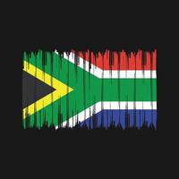 sydafrika flagga penseldrag. National flagga vektor