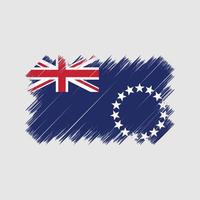 Flaggenbürste der Cookinseln. Nationalflagge vektor