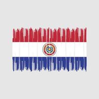 paraguays flagga penseldrag. National flagga vektor