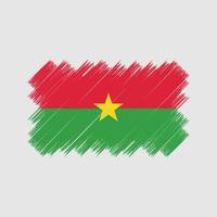 Burkina-Faso-Flagge-Pinsel. Nationalflagge vektor