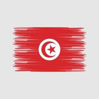 tunisien flaggborste. National flagga vektor