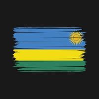 rwanda flagga borste vektor. National flagga vektor