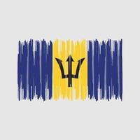 barbados flagga penseldrag. National flagga vektor