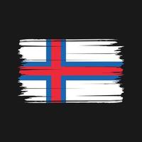 Färöer-Flaggen-Pinsel-Vektor. Nationalflagge vektor