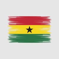 ghana flag pinsel. Nationalflagge vektor