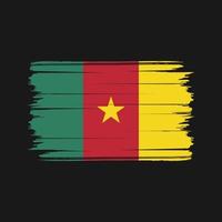 Kamerun-Flaggen-Pinsel-Vektor. Nationalflagge vektor
