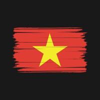 vietnam flag pinselvektor. Nationalflagge vektor