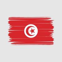 tunisien flagga borste vektor. National flagga vektor