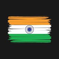 Indien flagga borste vektor. National flagga vektor