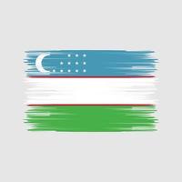 uzbekistan flaggborste. National flagga vektor