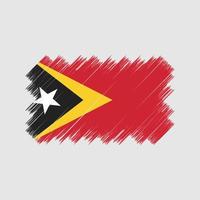 östtimor flaggborste. National flagga vektor