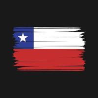 Pinselvektor mit chilenischer Flagge. Nationalflagge vektor