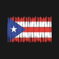 puerto rico flagge pinselstriche. Nationalflagge vektor