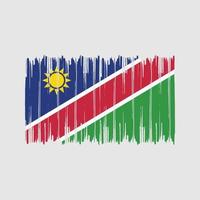 Namibia flagga penseldrag. National flagga vektor