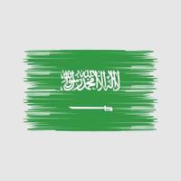 Flaggenpinsel Saudi-Arabiens. Nationalflagge vektor