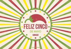 Retro cinco de mayo illustration vektor