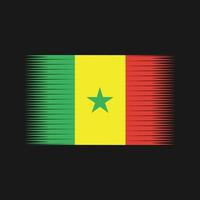 Senegal-Flaggenvektor. Nationalflagge vektor