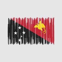 papua-neuguinea-flagge pinselstriche. Nationalflagge vektor