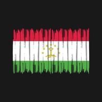 Pinselstriche der tadschikischen Flagge. Nationalflagge vektor
