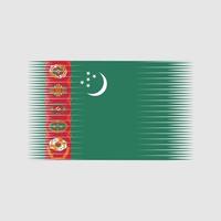 Turkmenistan-Flaggenvektor. Nationalflagge vektor
