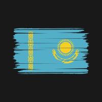 kazakstan flagga borste vektor. National flagga vektor
