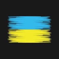 Bürste der ukrainischen Flagge. Nationalflagge vektor