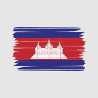 kambodja flagga borste vektor. National flagga vektor