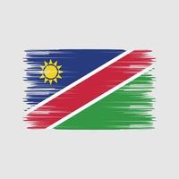 Namibia-Flagge-Pinsel. Nationalflagge vektor