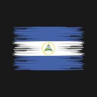 nicaragua flaggborste. National flagga vektor